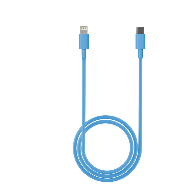 Accessoires téléphonie Câble VORTEX USB-C Mâle vers Lightning 1m Bleu infinytech Réunion 02