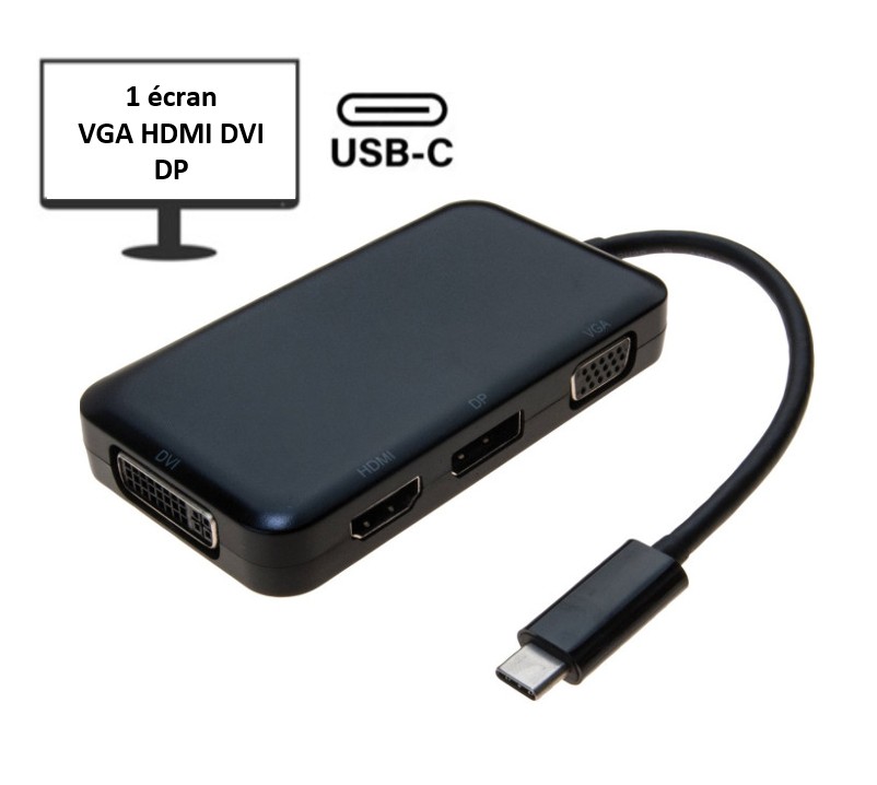 Convertisseur USB-C vers VGA, DVI, HDMI ou DP image 20