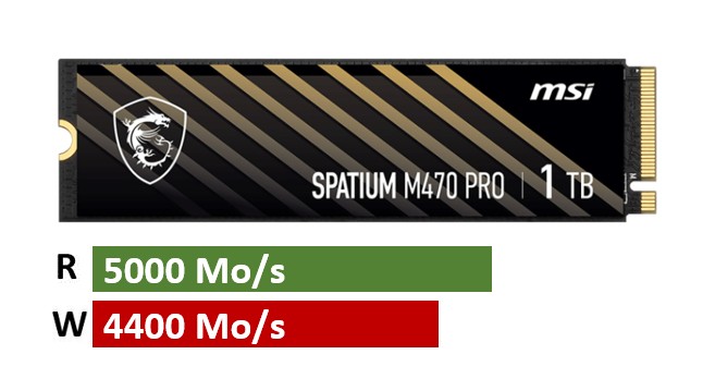 Matériels informatique SSD MSI Spatium M470 1 To infinytech Réunion 10