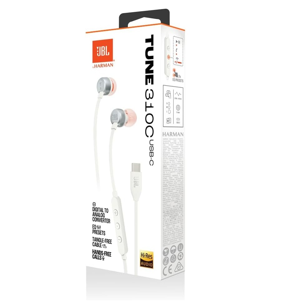 Matériels audio écouteurs JBL Tune 310C Blanc infinytech Réunion 04