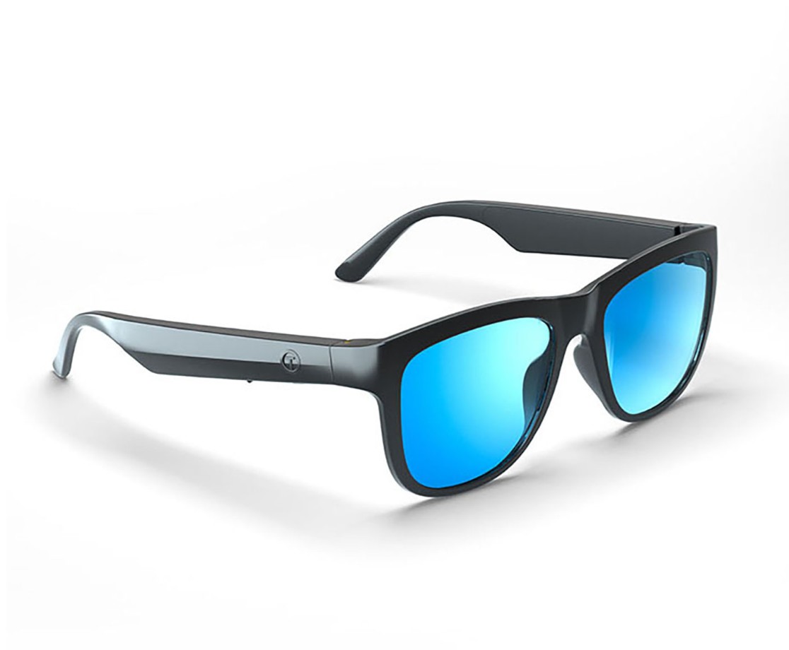 Lunettes de soleil intelligentes Bluetooth CALIBER Bleue infinytech Réunion 01