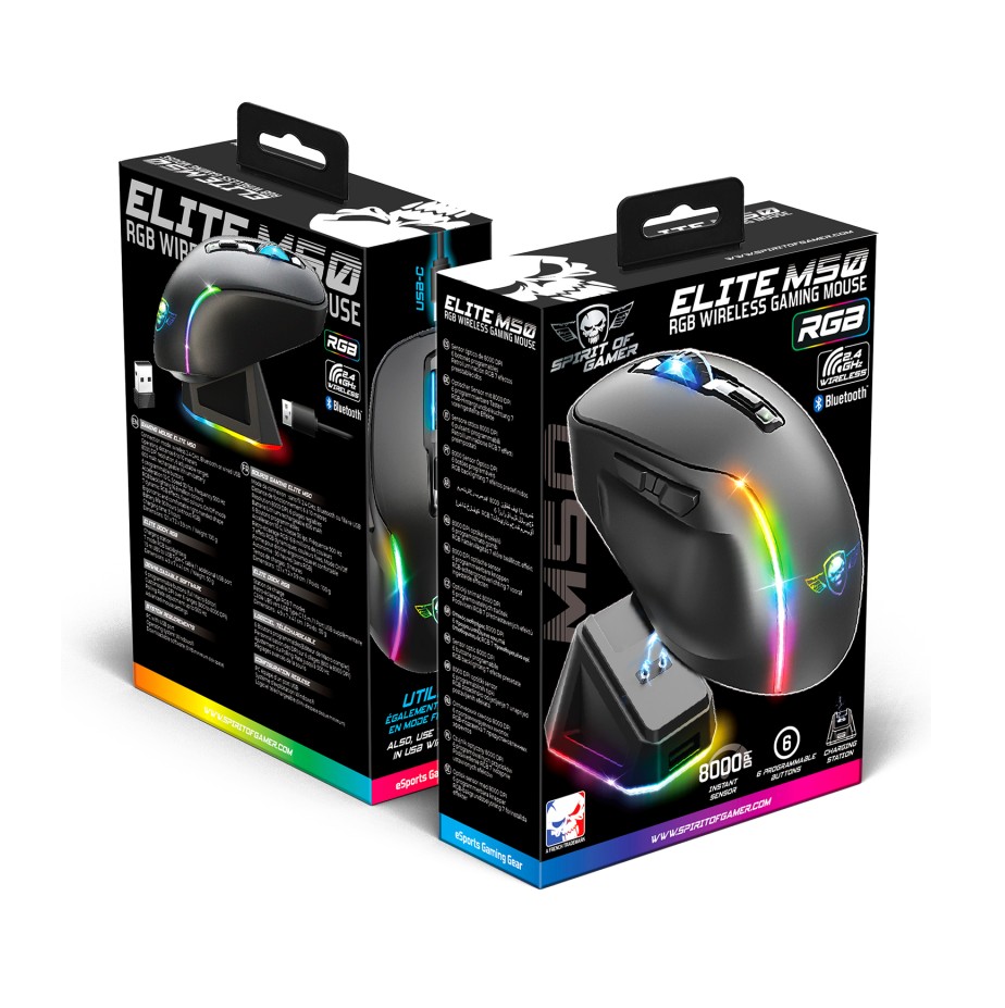 Matériels informatique souris SPIRIT of GAMER Elite M50 Dark infinytech Réunion 04