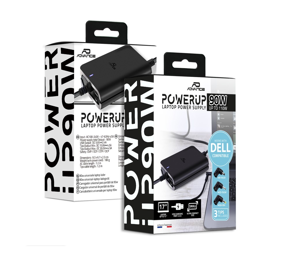 Matériels informatique chargeur universel ADVANCE PowerUp 90W pour DELL infinytech Réunion 06