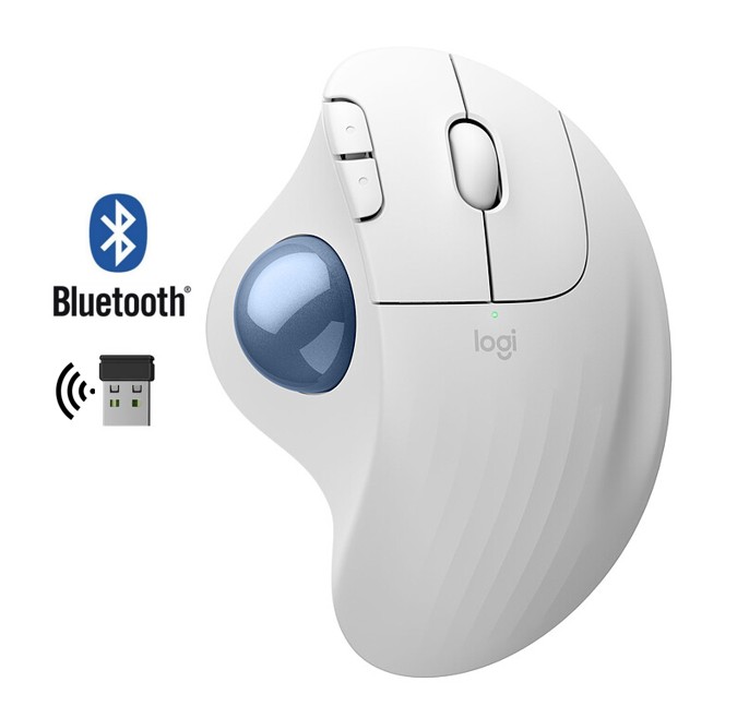Matériels informatique souris LOGITECH Ergo M575s Blanche infinytech Réunion 01