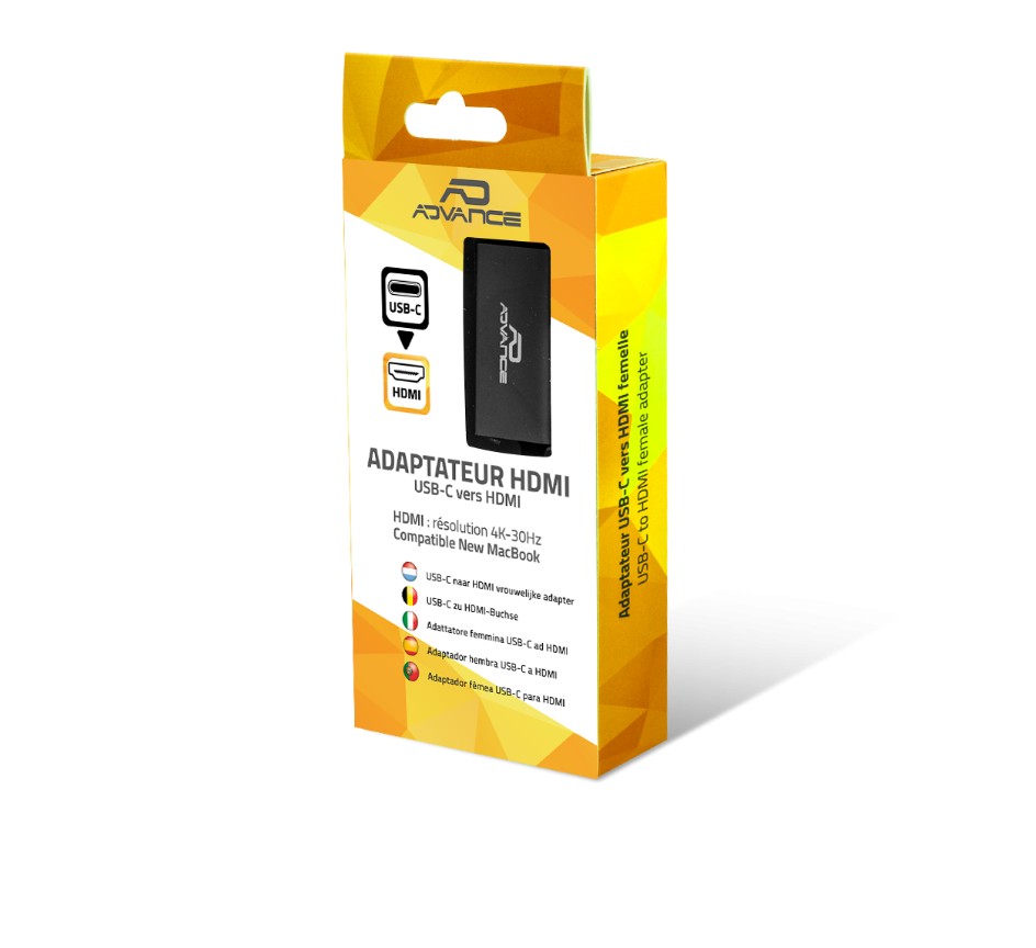Matériels informatique adaptateur ADVANCE USB-C vers HDMI 4K infinytech Réunion 05