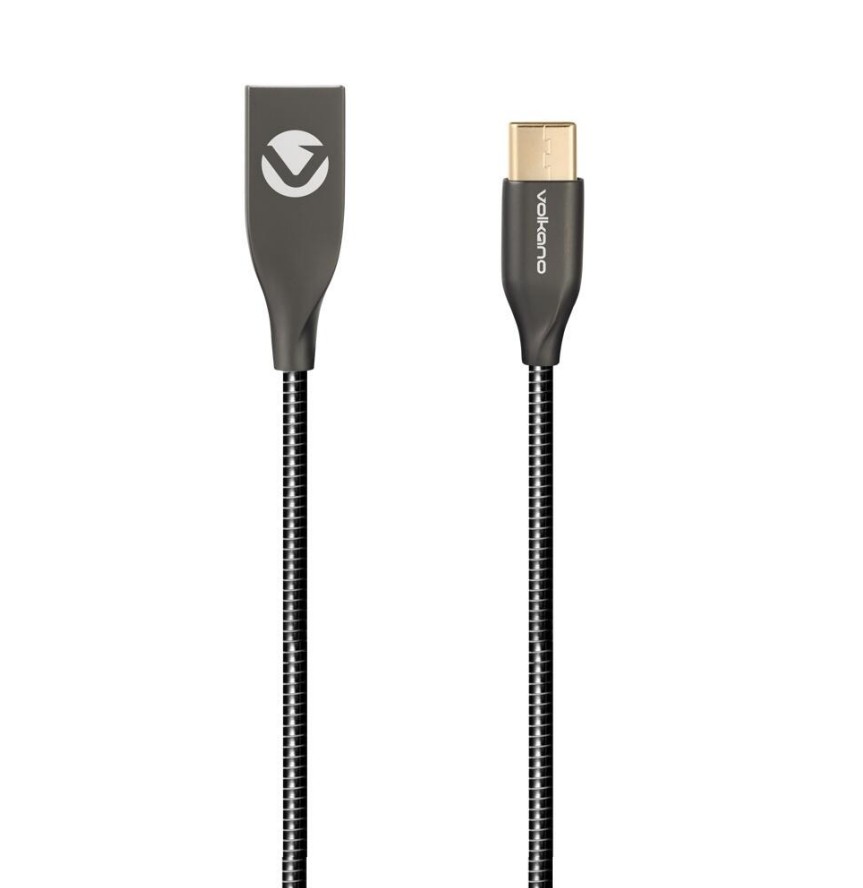 Matériels informatique câble VOLKANO VK-20095-BK Iron Series USB-A vers USB-C 1.8m Noir infinytech Réunion 01