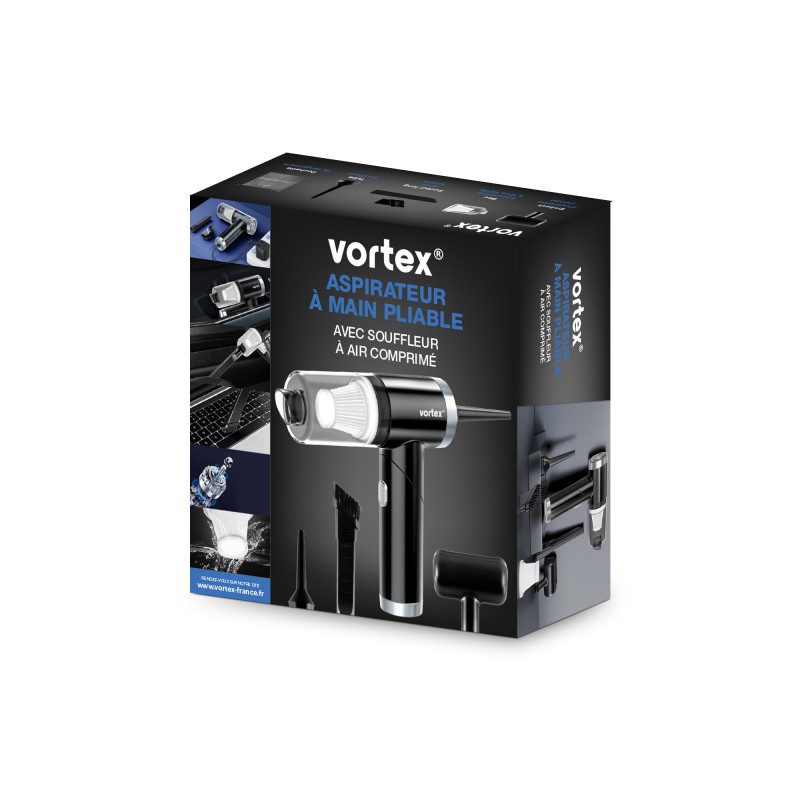Petit électroménager aspirateur à main VORTEX CRC100 Noir infinytech Réunion 02