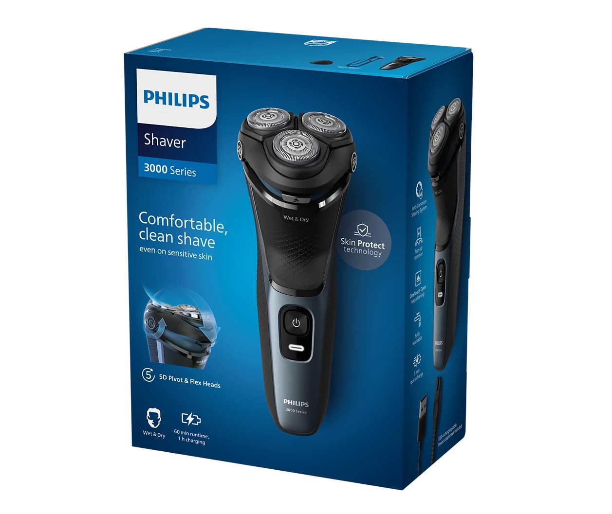 Petit électroménager rasoir électrique PHILIPS S3144 00 Shaver 3000 Series infinytech Réunion 03