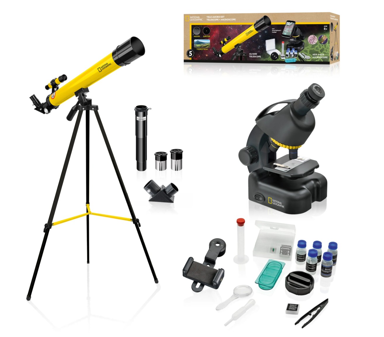 Kit téléescope et microscope NATIONAL GEOGRAPHIC pour débutant infinytech Réunion 01