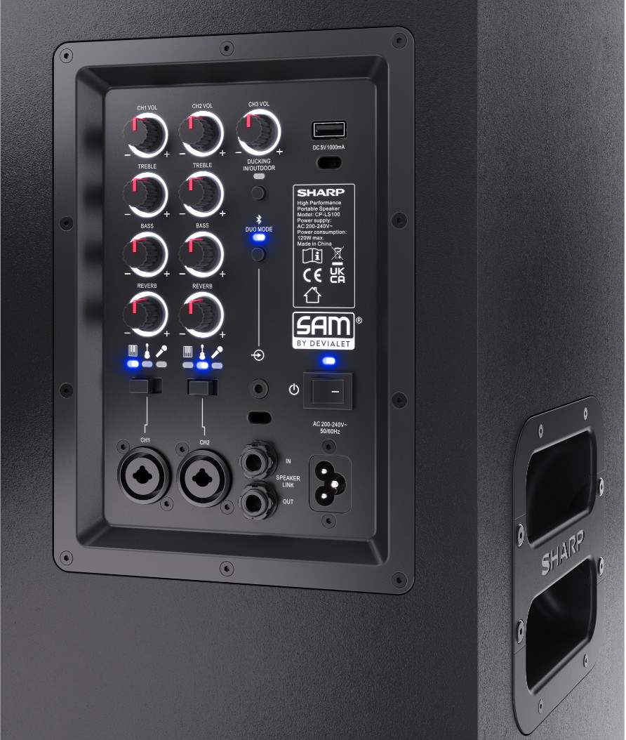 Matériels audio enceinte nomade SHARP Sumobox CP-LS100 infinytech Réunion 05