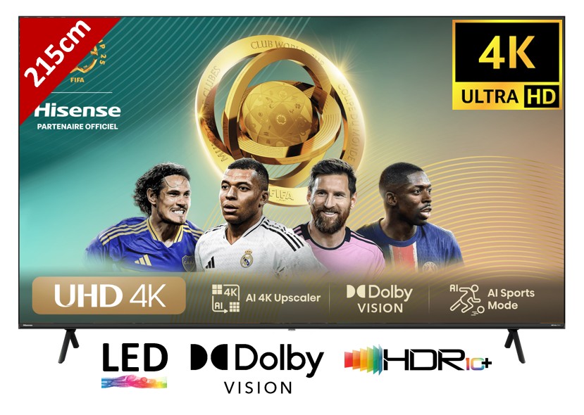 Matériels vidéo TV LED HISENSE 85A6N infinytech Réunion 01