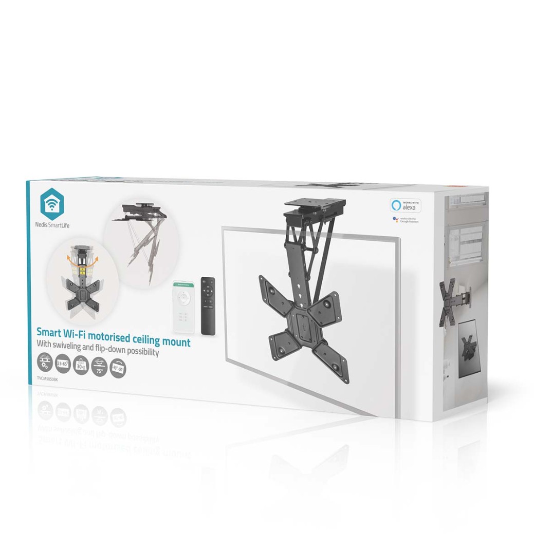 Support de plafond TV motorisé NEDIS TVCM5850BK infinytech Réunion 05