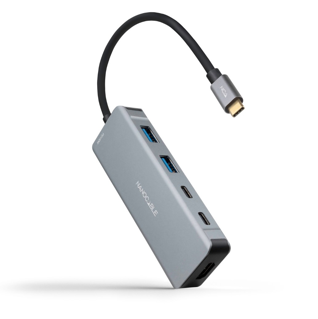 NANOCABLE HUB USB-C 6-en-1 Multiport PD 100W infinytech Réunion 01