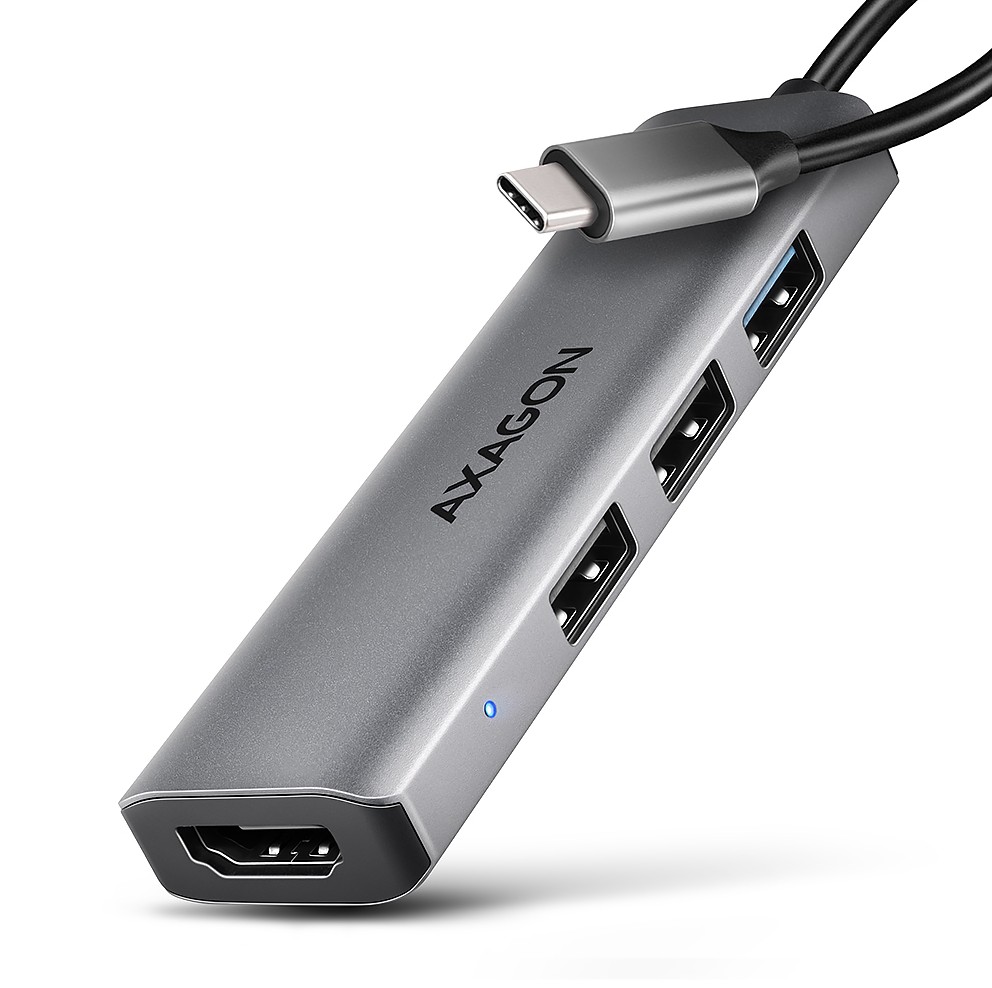 AXAGON Hub USB-C HMC-H3A STARTER 4en1 infinytech Réunion 01