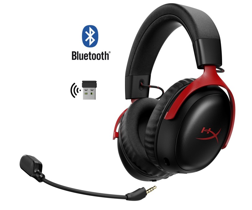 Matériels audio casque HP HyperX Cloud III S Sans Fil Rouge infinytech Réunion 01