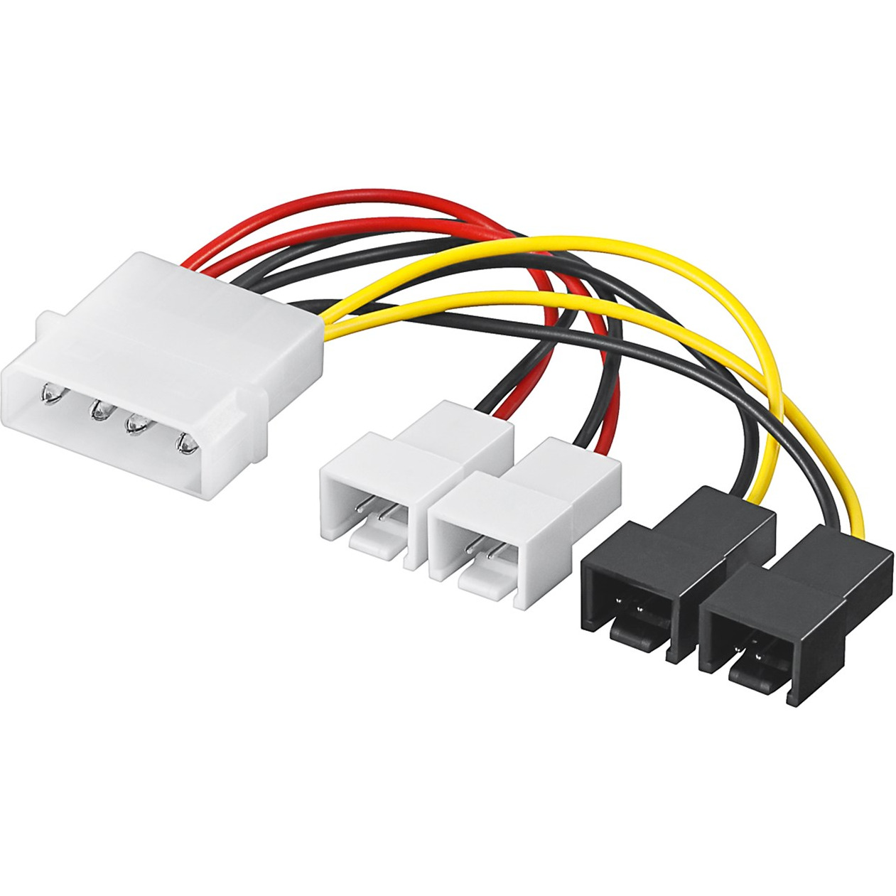 Cable adaptateur dalimentation Molex vers 4x 2 pin pour ventilateur infinytech Réunion 01