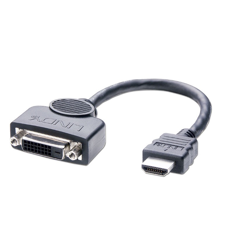 Matériels informatique Câble adaptateur LINDY HDMI mâle vers DVI-D femelle 20cm infinytech Réunion 01