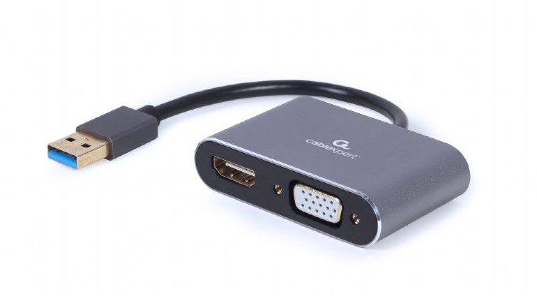 Matériels informatique adaptateur CABLEXPERT A-USB3-HDMIVGA-01 USB vers VGA et HDMI infinytech Réunion 01