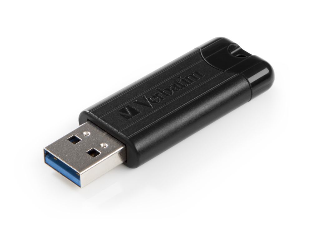 Matériels informatique clé Clé USB 3.2 Gen1 VERBATIM PinStripe 16Go Noire infinytech Réunion 01