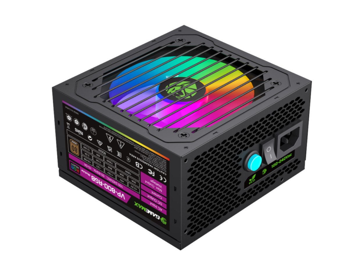 Matériels informatique alimentation GAMEMAX VP-800-RGB-M Noire infinytech Réunion 01
