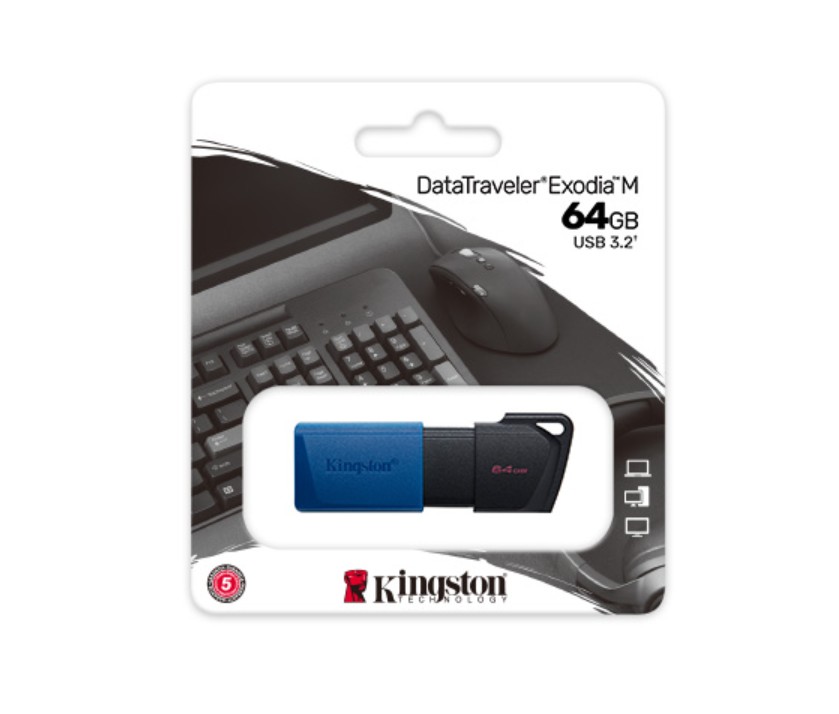 Matériels informatique clé USB 3.2 KINGSTON Exodia M 64Go Bleue infinytech Réunion 03