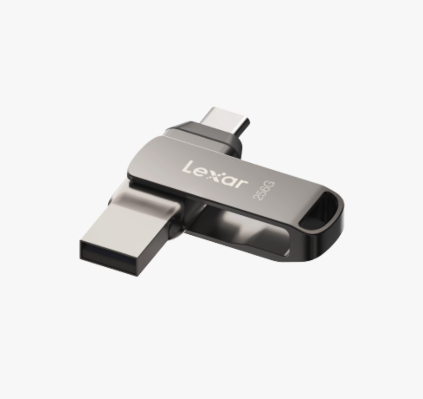 Matériels informatique clé USB-A et C LEXAR JumpDrive D400 256Go Gris infinytech Réunion 03