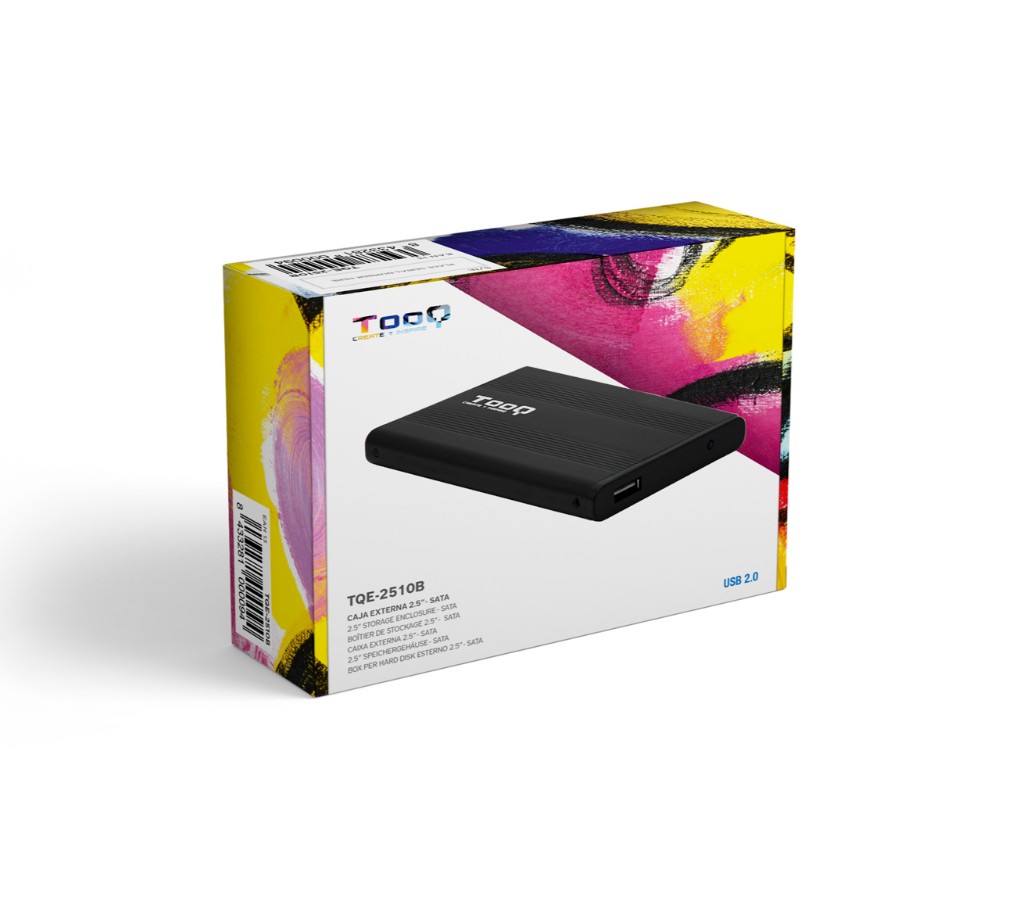 Matériels informatique boitier USB 2.0 TOOQ TQE-2510B pour HDD SATA 2.5 infinytech Réunion 02