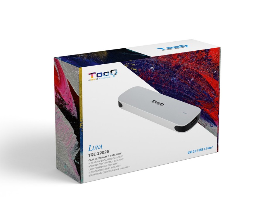Matériels informatique boitier USB-C 3.1 TOOQ TQE-2202S SSD M.2 infinytech Réunion 02