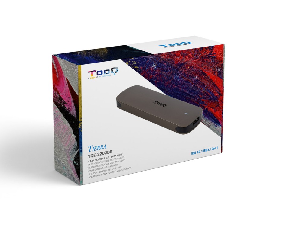 Matériels informatique boitier USB-C 3.1 TOOQ TQE-2202BR SSD M.2 infinytech Réunion 02