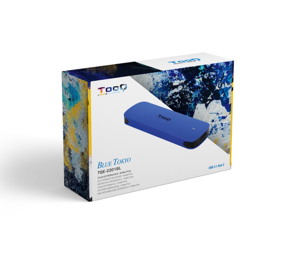 Matériels informatique boitier USB-C TOOQ TQE-2201BL pour SSD M.2 NVMe infinytech Réunion 02