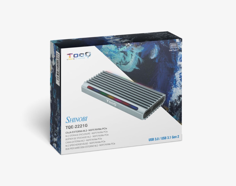 Matériels informatique boitier USB-C TOOQ TQE-2221G pour SSD M.2 NGFF NVMe infinytech Réunion 02