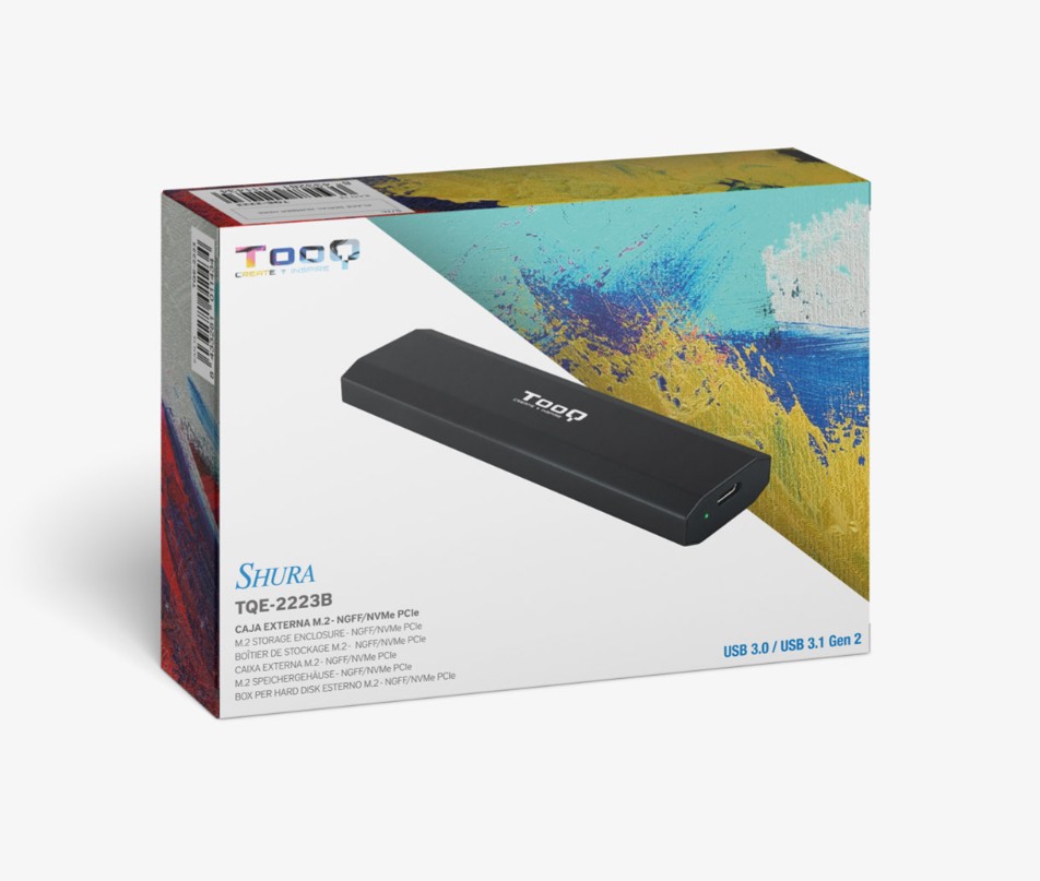 Matériels informatique boitier USB-C TOOQ TQE-2223B pour SSD M.2 NGFF NVMe infinytech Réunion 02