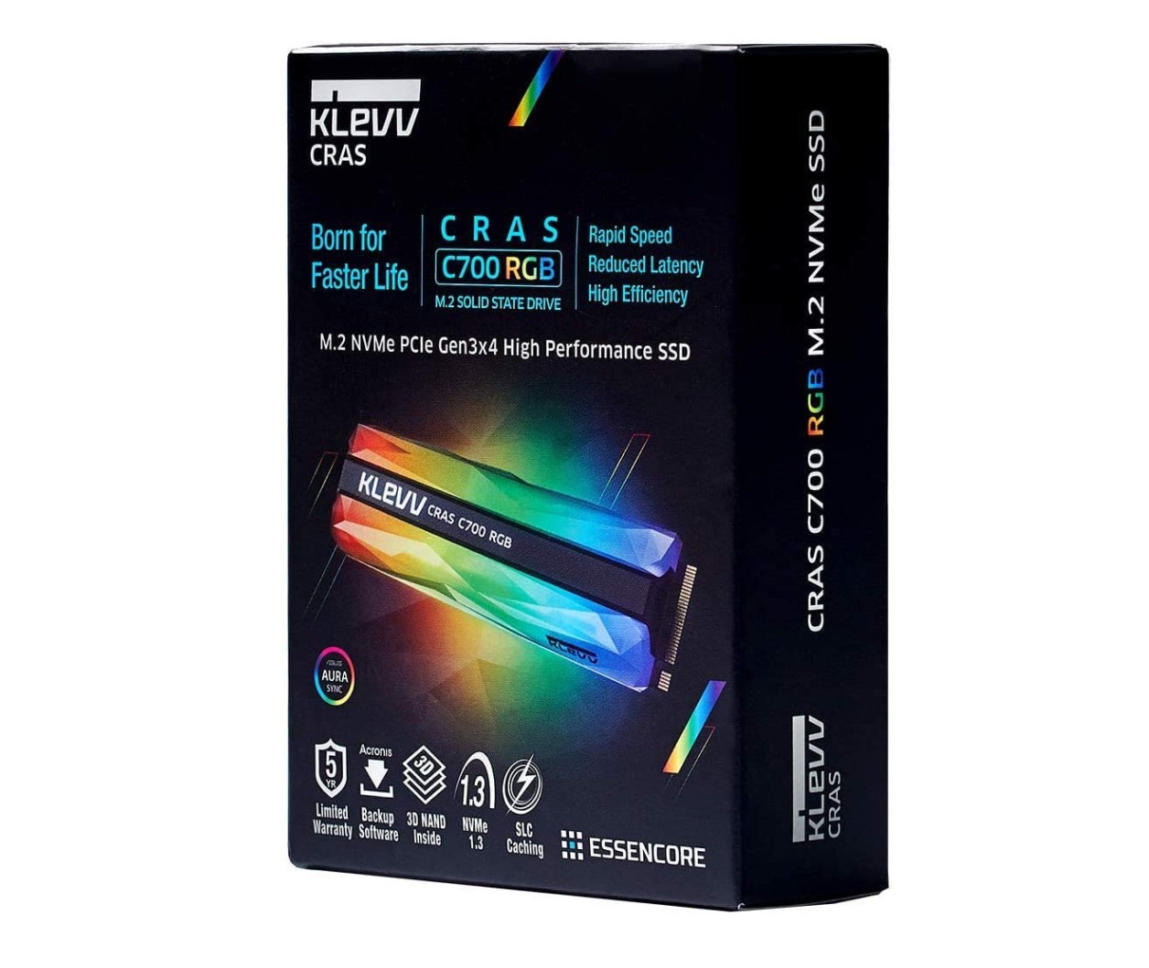 Matériels informatique SSD M.2 2280 KLEVV CRAS C700 RGB 240Go infinytech Réunion 03