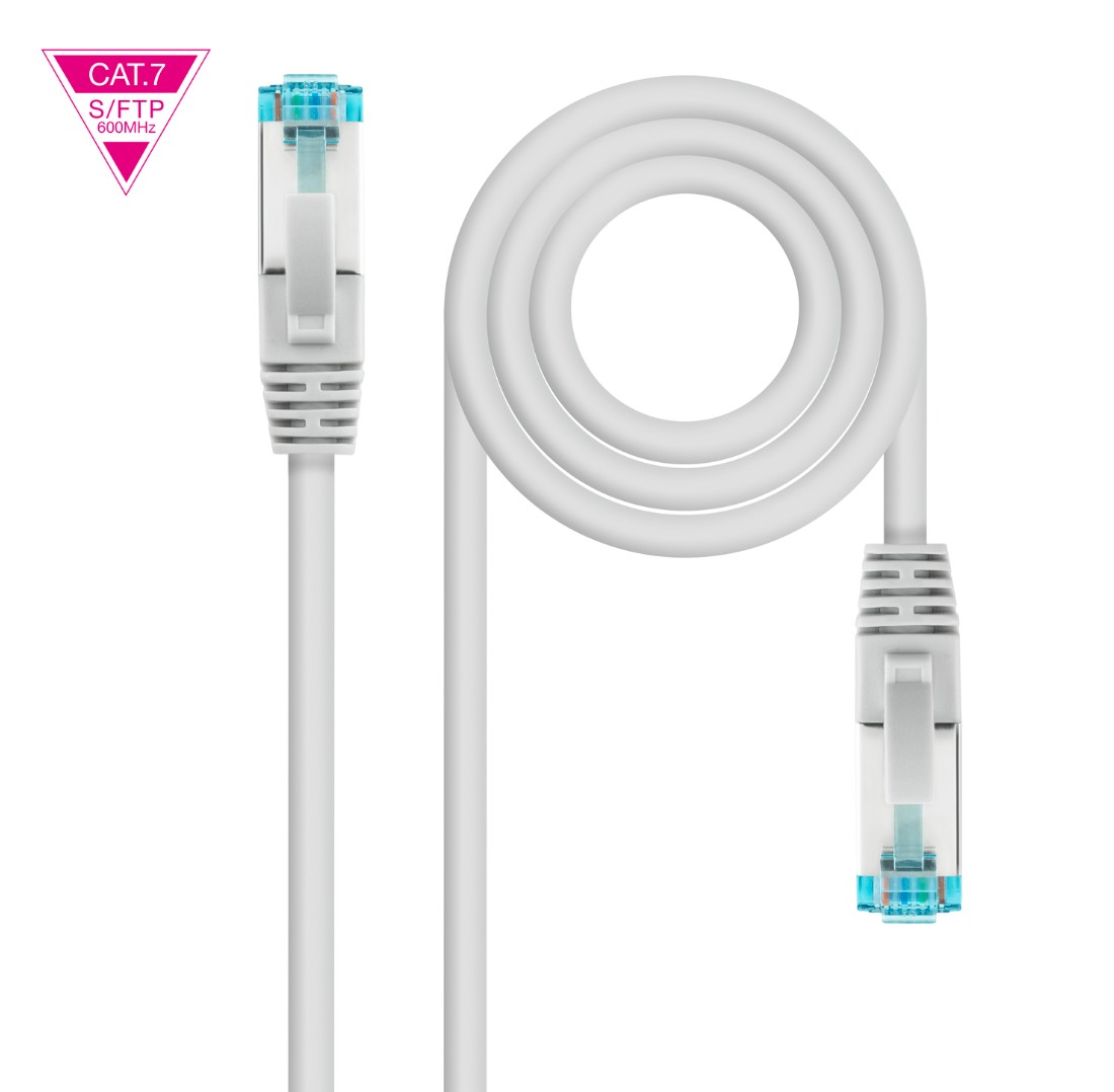 Câble réseau NANOCABLE Cat.7 600MHZ LSZH SFTP PIMF AWG26, Gris, 3.0m infinytech Réunion 01