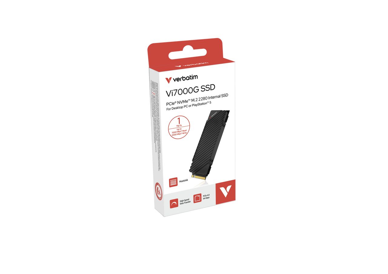 Matériels informatique SSD M.2 NVMe 2280 VERBATIM Vi7000G 1To avec dissipateur infinytech Réunion 02