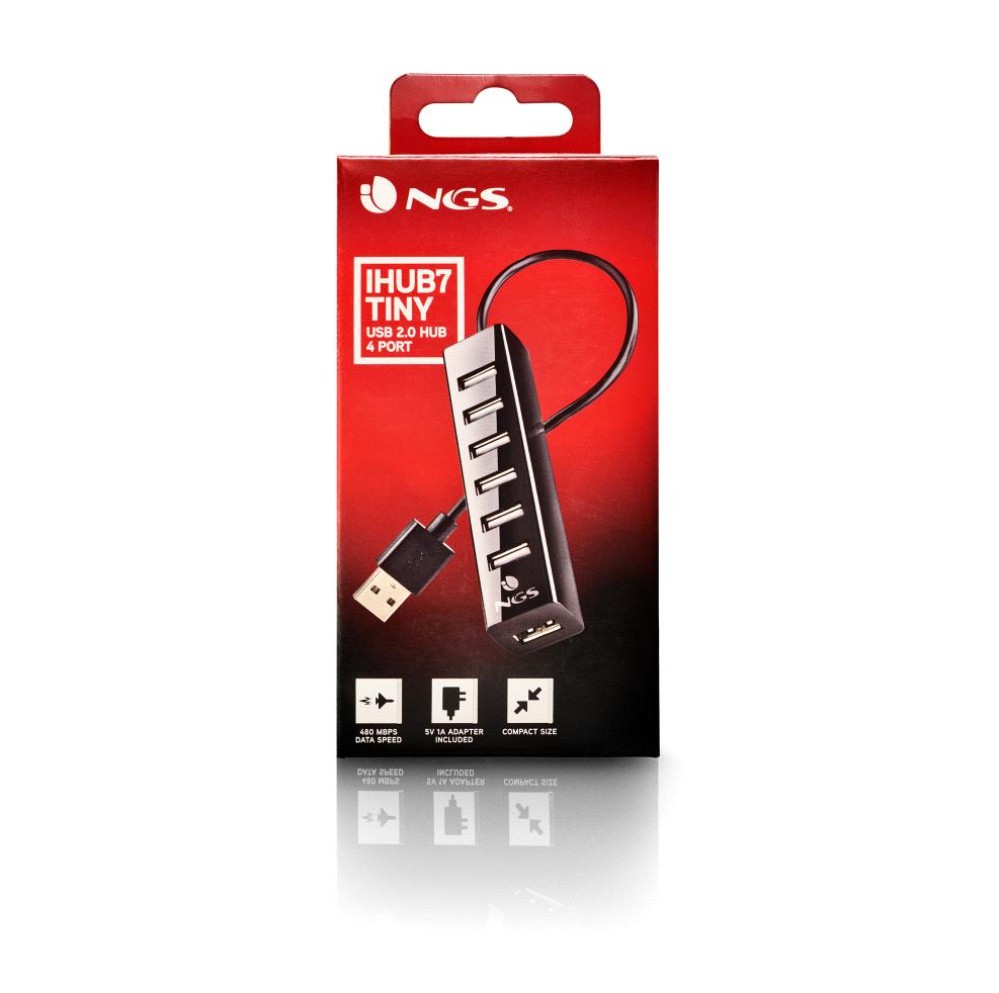 Matériels informatique HUB USB 2.0 NGS IHUB7 Tiny infinytech Réunion 08