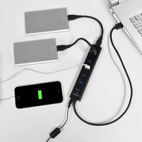 Matériels informatique hub USB 3.0 AXAGON HUE-SA7BP infinytech Réunion 07