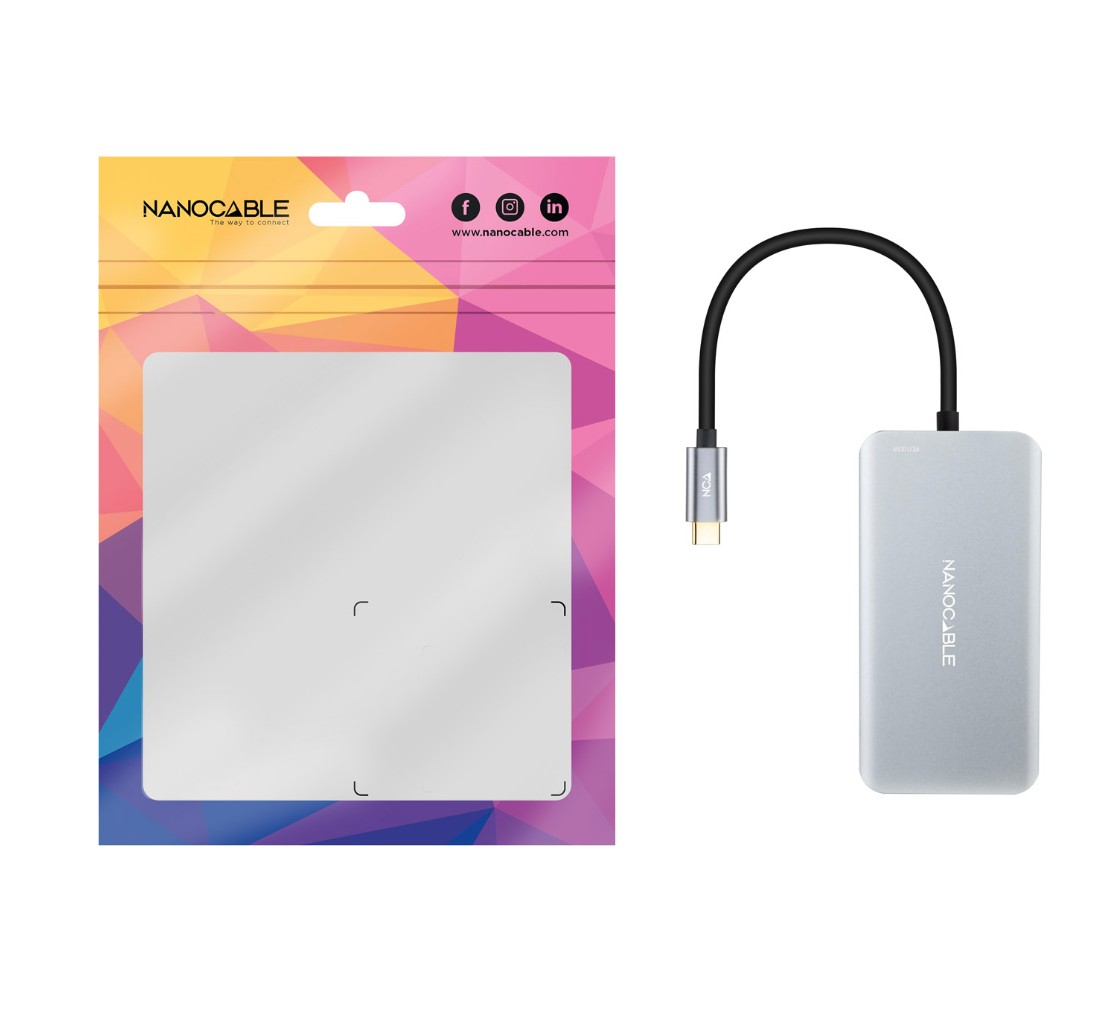 Matériels informatique Hub USB-C NANOCABLE 5-en-1 PD 100W infinytech Réunion 02