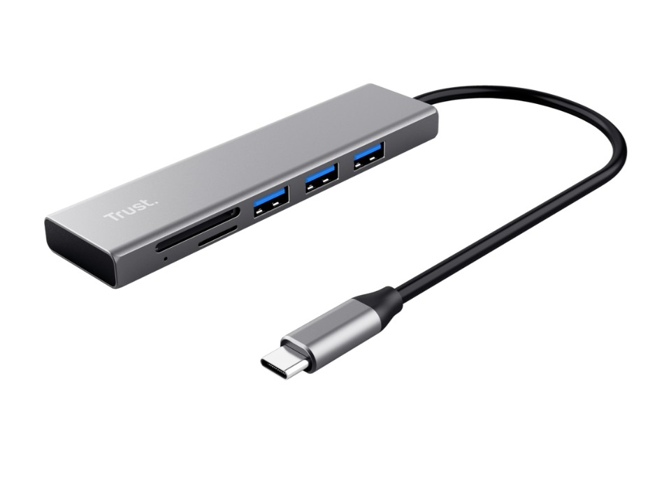 Matériels informatique hub USB-C TRUST Halyx 3 ports et lecteur de carte infinytech Réunion 01