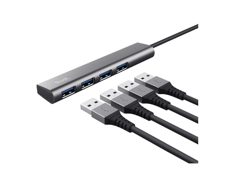 Matériels informatique hub USB-C TRUST Halyx 4 ports USB 3.0 infinytech Réunion 02