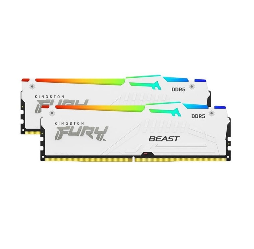 Matériels informatique DIMM KINGSTON FuryBeast 2x32Go DDR5 5600MHz Blanc RGB infinytech Réunion 01