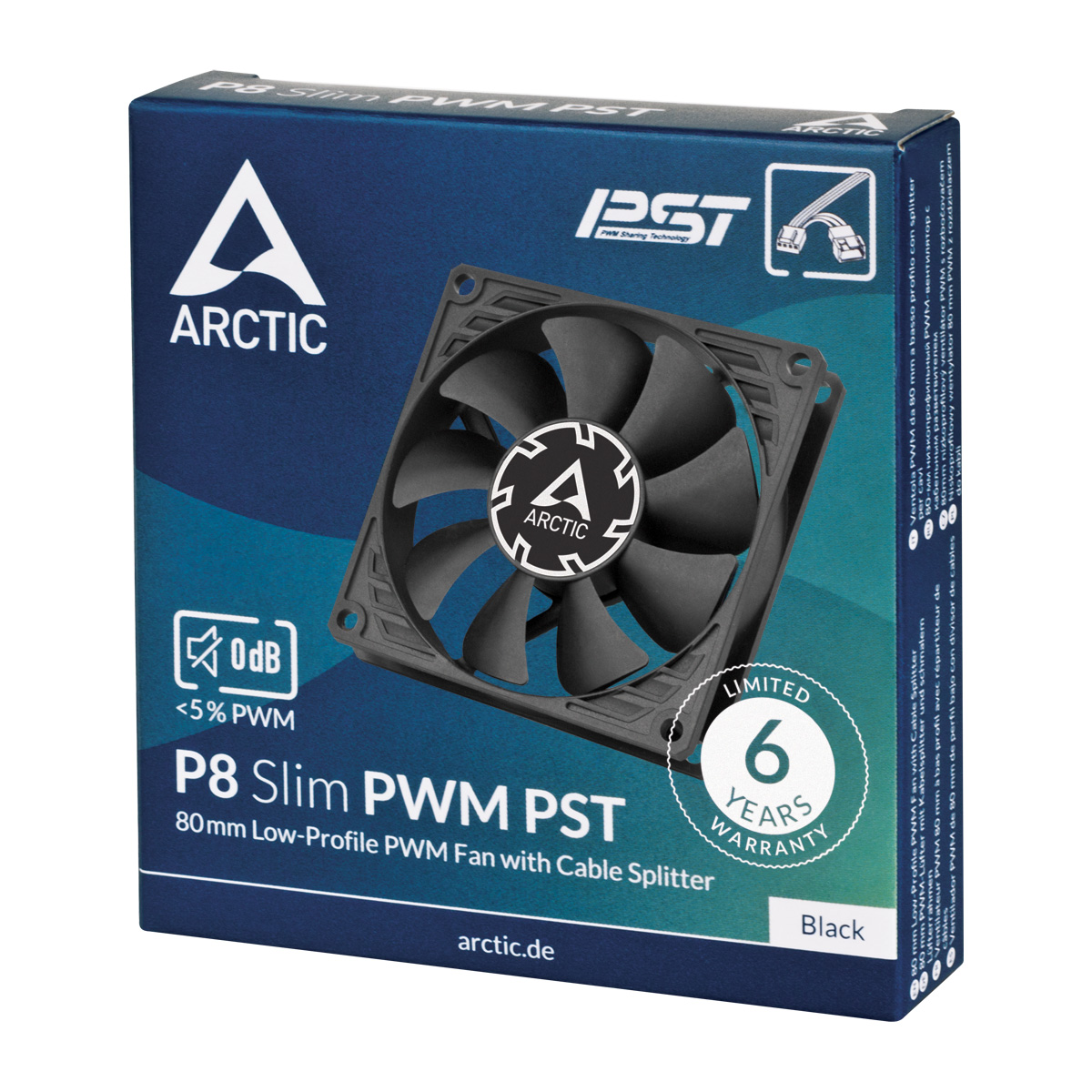 Matériels informatique ARCTIC P8 Slim PWM PST 80mm Noir infinytech Réunion 05