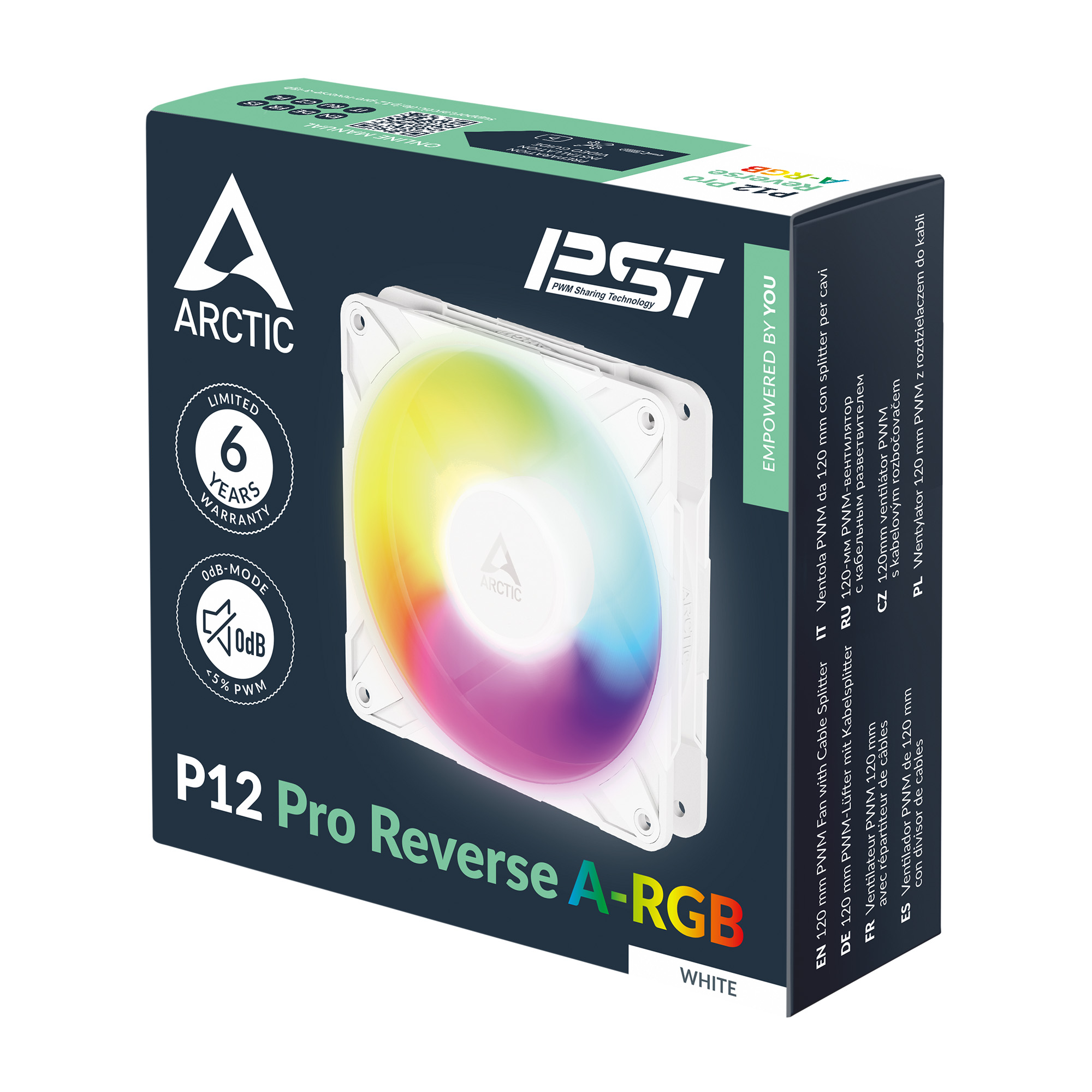 Matériels informatique ARCTIC P12 Pro Reverse PWM A-RGB 120mm Blanc infinytech Réunion 05