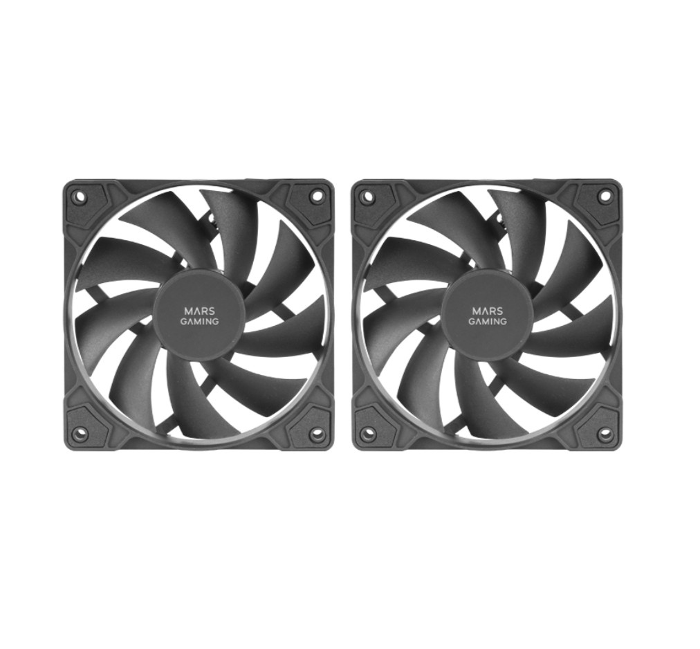 Matériels informatique MARS GAMING MF-PROX2 120mm Noir Pack de 2 infinytech Réunion 01