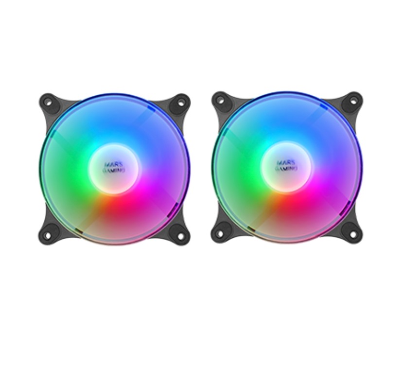 Matériels informatique MARS GAMING MF-DUO 120mm RGB Noir infinytech Réunion 01