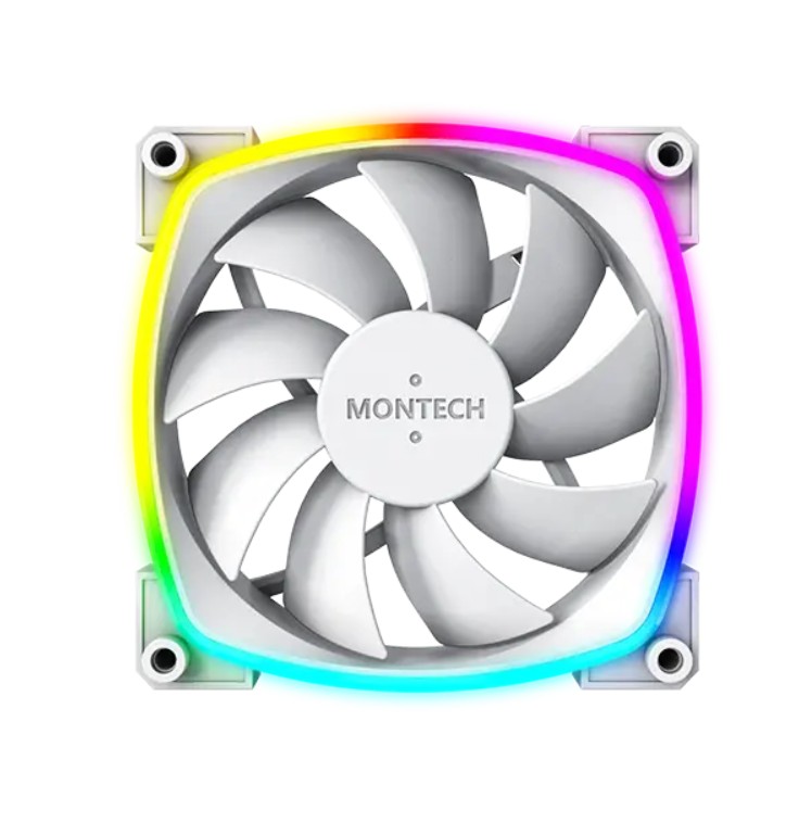 Matériels informatique MONTECH AX120 PWM 120mm ARGB Blanc infinytech Réunion 01