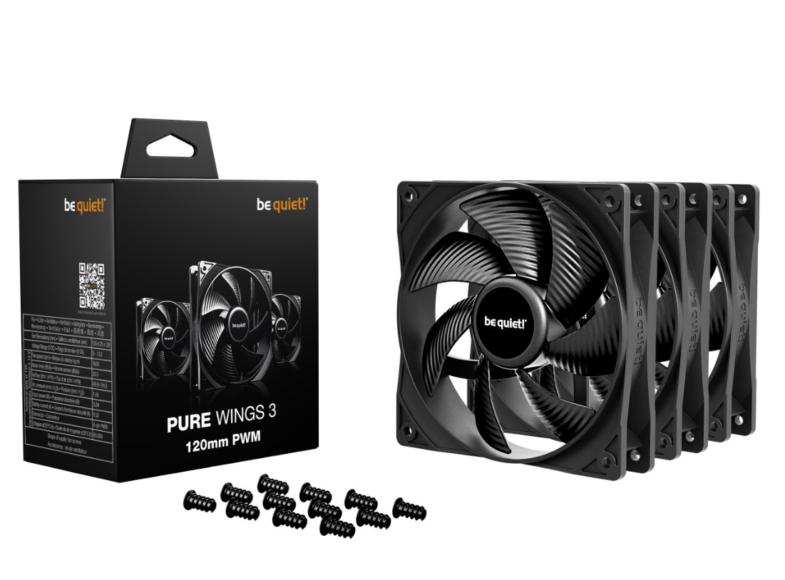 Matériels informatique BE QUIET Pure Wings 3 BL141 PWM 120mm Noir Pack de 3 infinytech Réunion 01