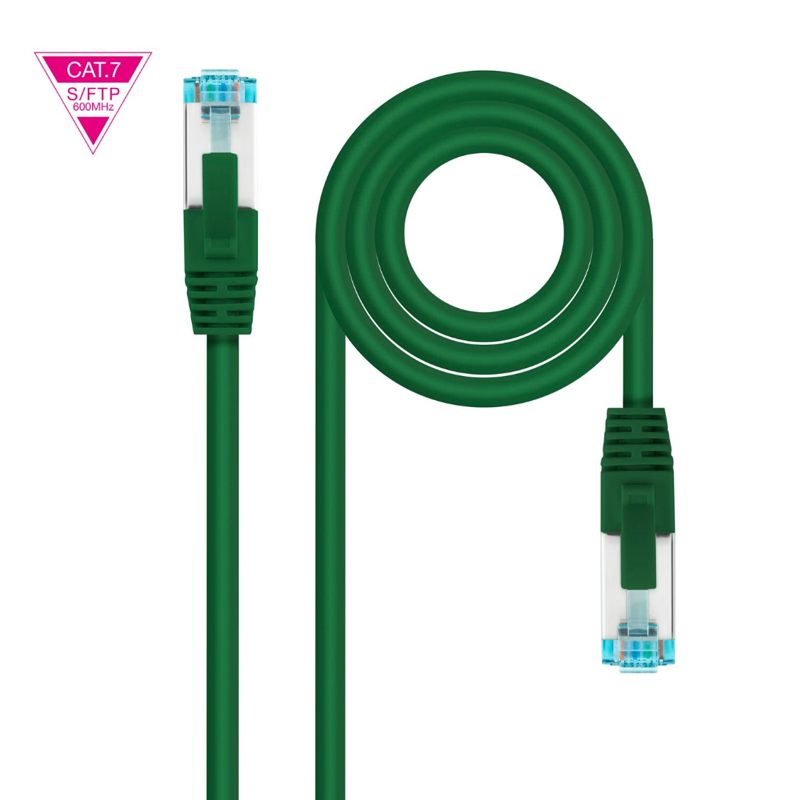 Matériels informatique câble réseau Nanocable Catégorie 7 S-FTP SFTP Droit 2m Vert infinytech Réunion 01