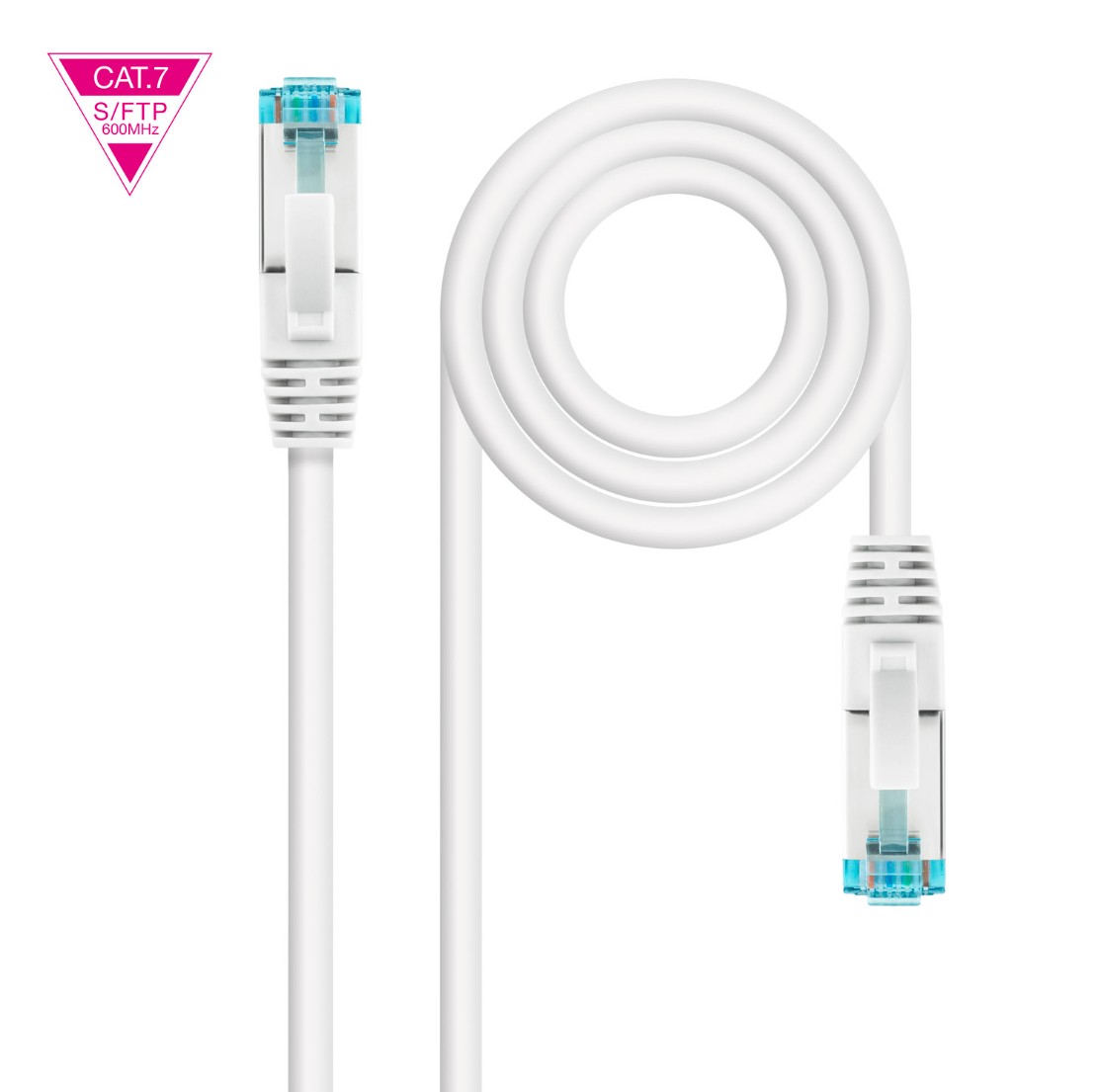 Matériels informatique câble réseau Nanocable Catégorie 7 S-FTP SFTP Droit 2m Blanc infinytech Réunion 01