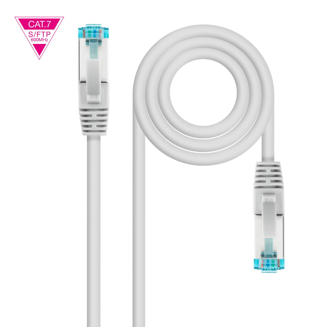 Matériels informatique câble réseau Nanocable Catégorie 7 S-FTP SFTP Droit 25m Gris infinytech Réunion 01